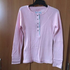 [Girl's] Rose Waffle Top